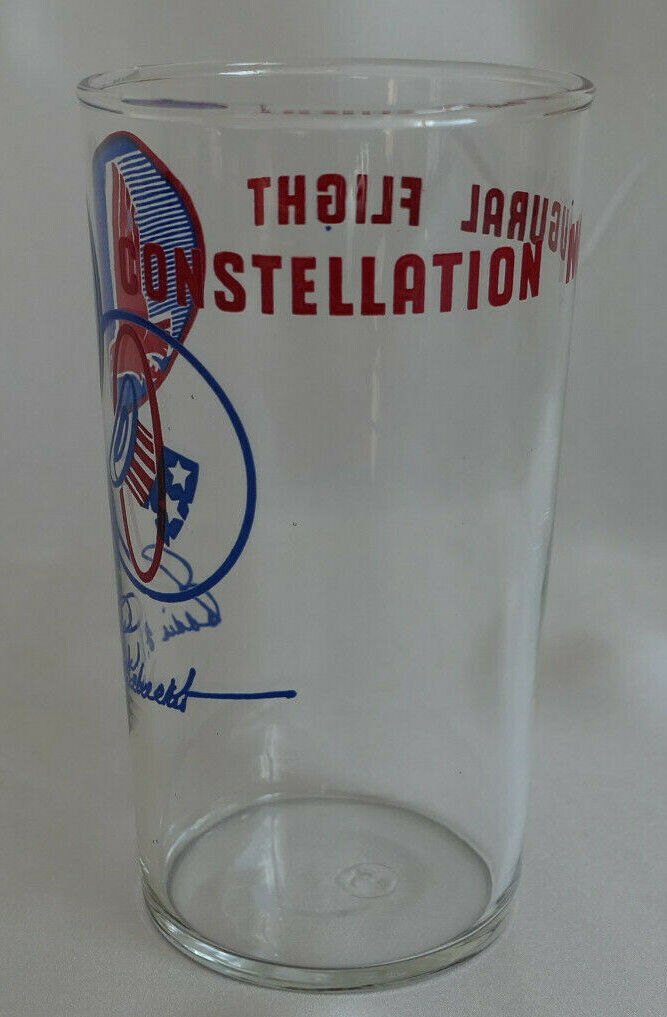 CONSTELLATION INAUGURAL FLIGHT VINTAGE GLASS RARE & COLLECTIBLE LOT X5