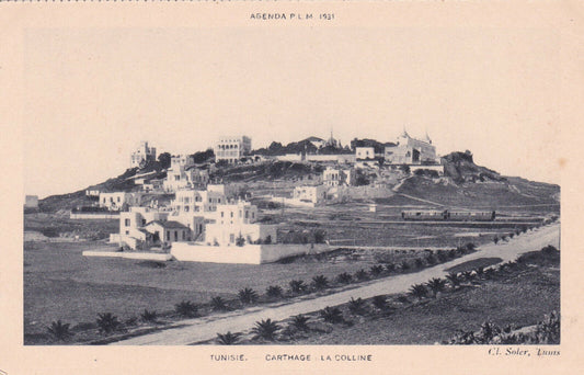 CPA AGENDA PLM 1931 TUNISIE / CARTHAGE / LA COLLINE