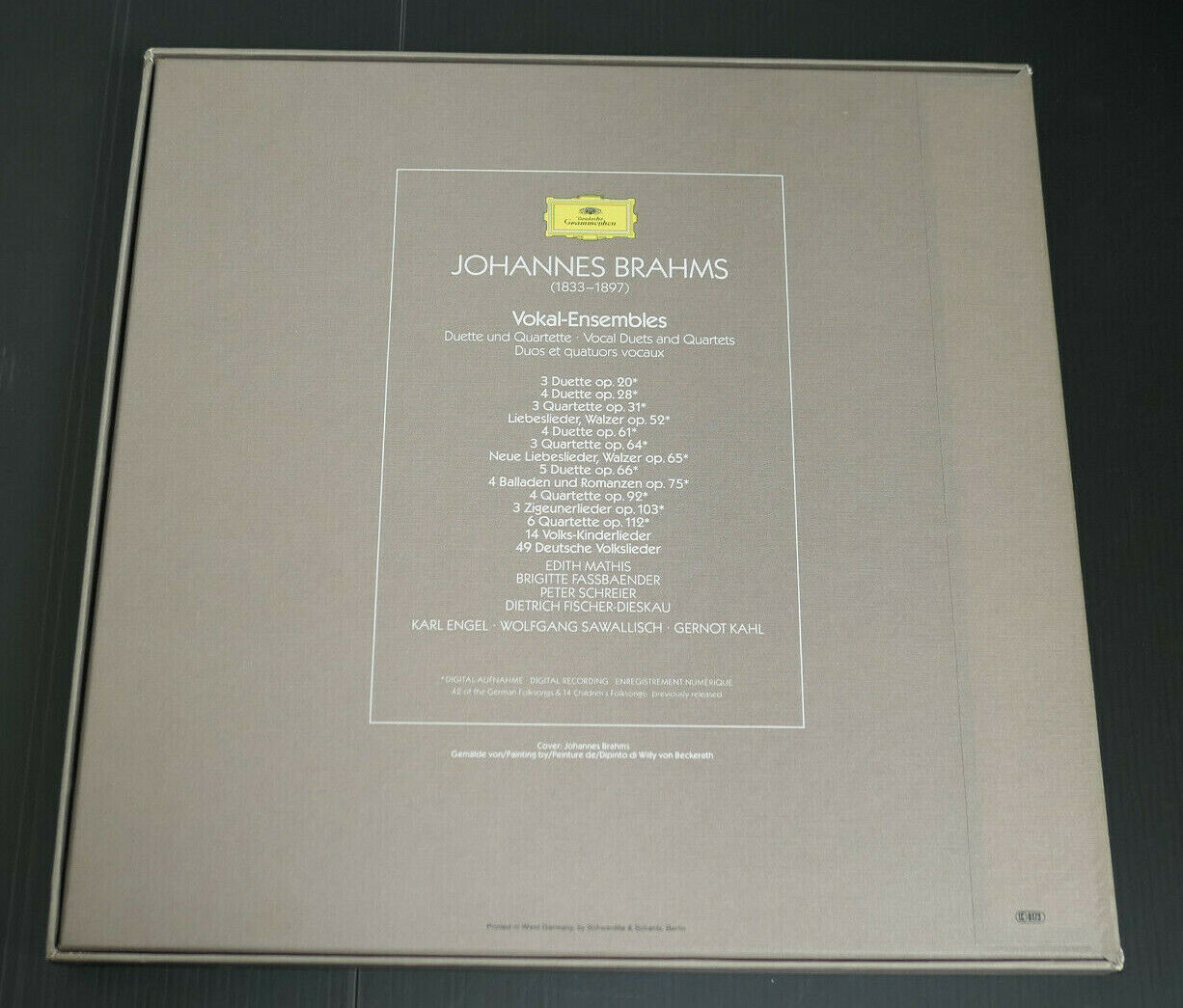 BOX 5LP / BRAHMS / VOKAL ENSEMBLES / DG 2740280