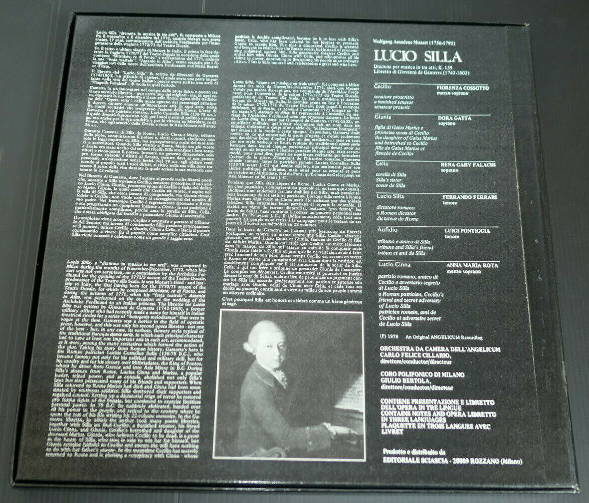 BOX 3LP / MOZART / LUCIO SILLA / FIORENZA COSSOTTO / ARS NOVA C5S/149 ITALY