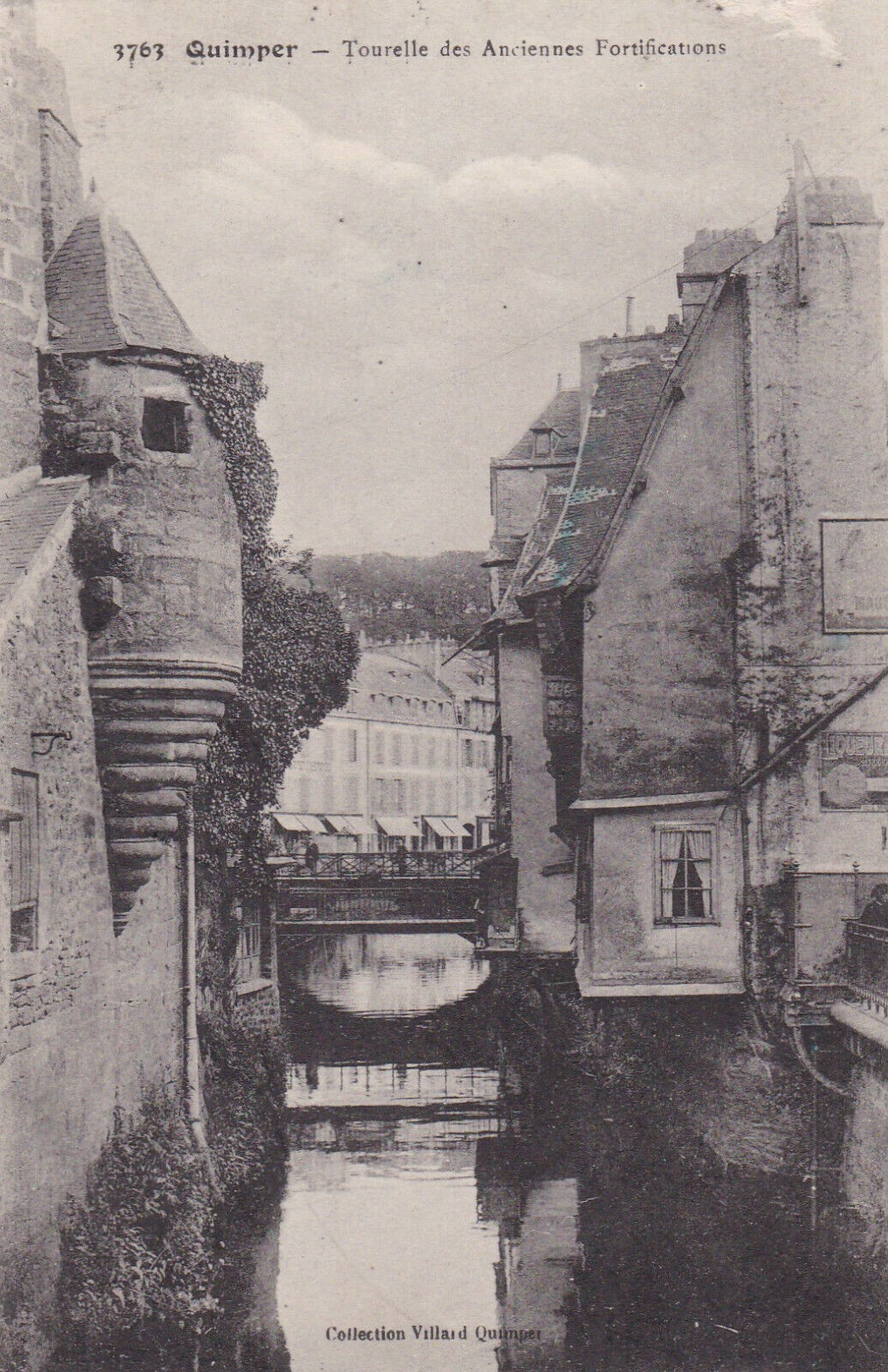 ANCIENNE CARTE POSTALE CPA QUIMPER TOURELLE DES ANCIENNES FORTIFICATIONS