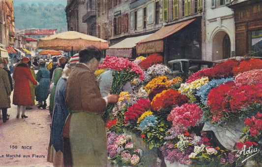 CARTE POSTALE ANCIENNE CPA NICE / LE MARCHE AUX FLEURS