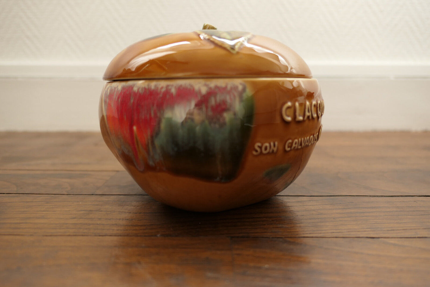 ANCIEN POT GLACONS CERAMIQUE ALCOOL CLACQUESIN CALVADOS OGEVAL ROUSSILLON