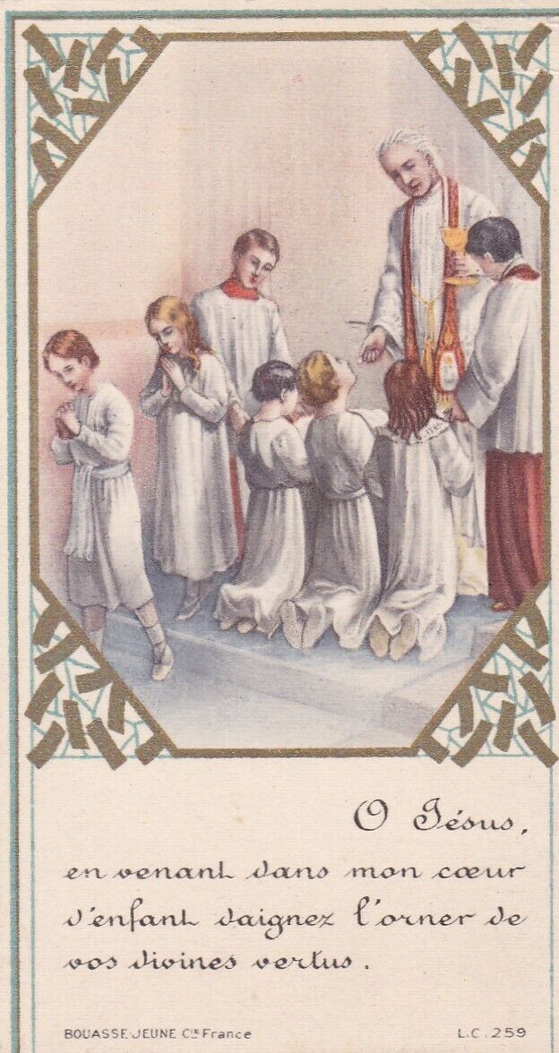 ANCIENNE IMAGE PIEUSE RELIGIEUSE HOLY CARD BOUASSE JEUNE 259