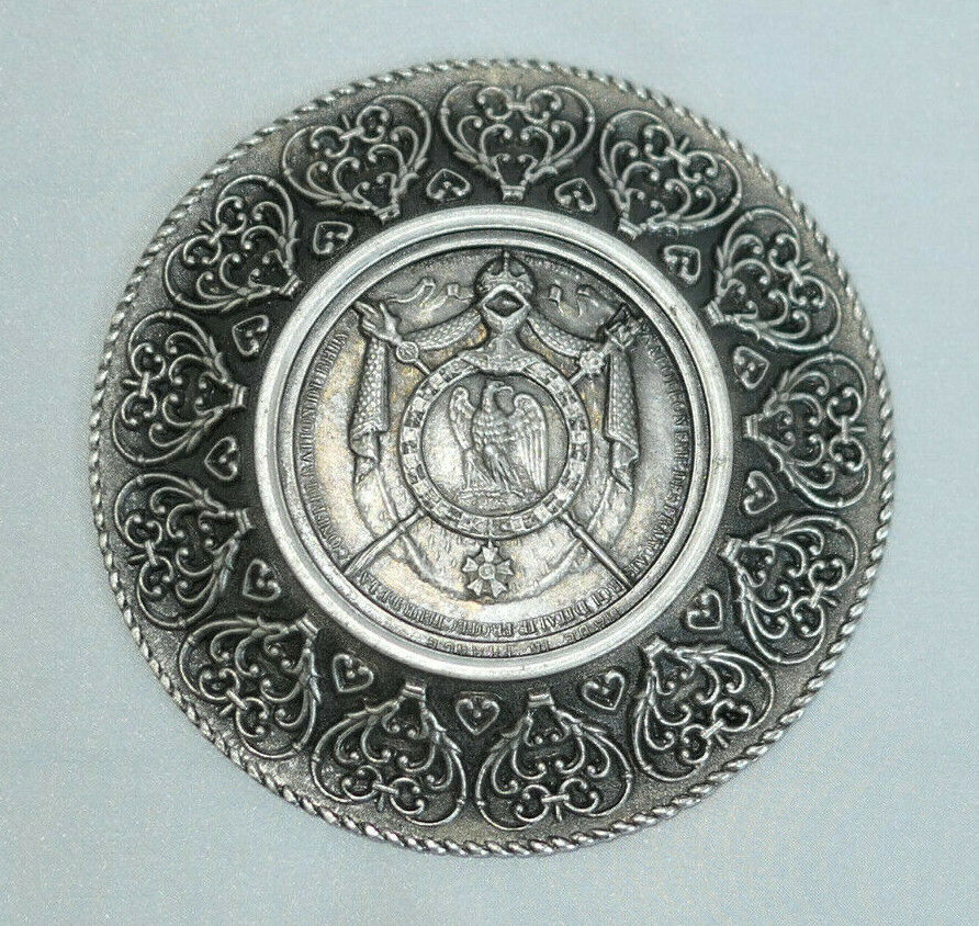 ANCIENNE PETITE COUPELLE VIDE POCHE METAL ARGENTE SCEAU NAPOLEON AIGLE