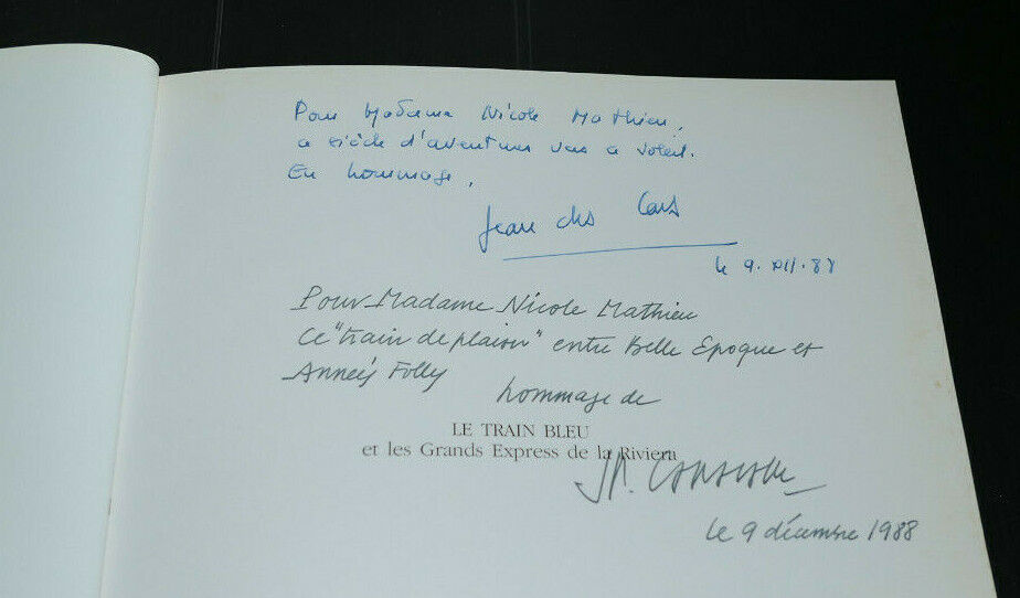 LE TRAIN BLEU / DES CARS & CARACALLA / DENOEL 1988 / DOUBLE DEDICACE !!!