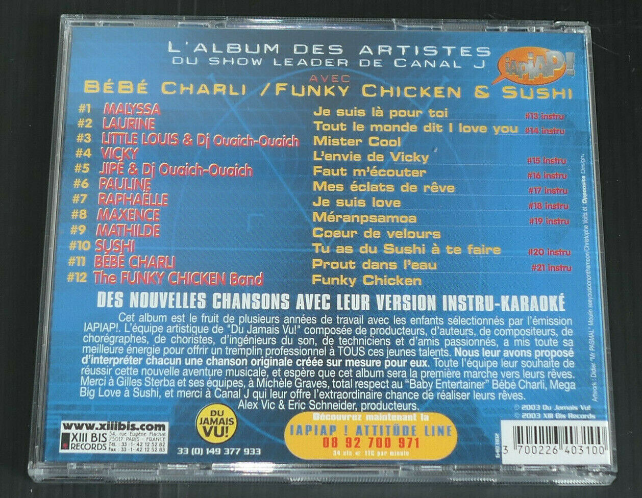 CD IAPIAP ! ATTITUDE / BEBE CHARLI / FUNKY CHICKEN & SUSHI / 2003