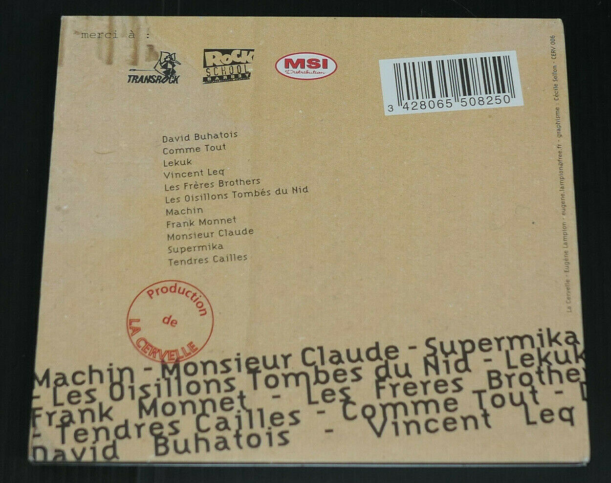 CD AU LONG COURT / LA CERVELLE / COMPILATION CHANSON FRANCAISE / 2000