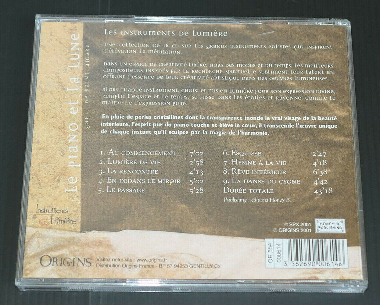 CD LE PIANO ET LA LUNE / GAELL DE SAINT-AMBRE / ORIGINS 2001