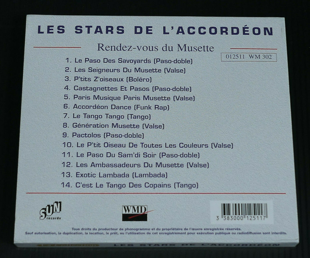 CD MAURICE LARCANGE / 14 TITRES / ACCORDEON MUSETTE / 1995