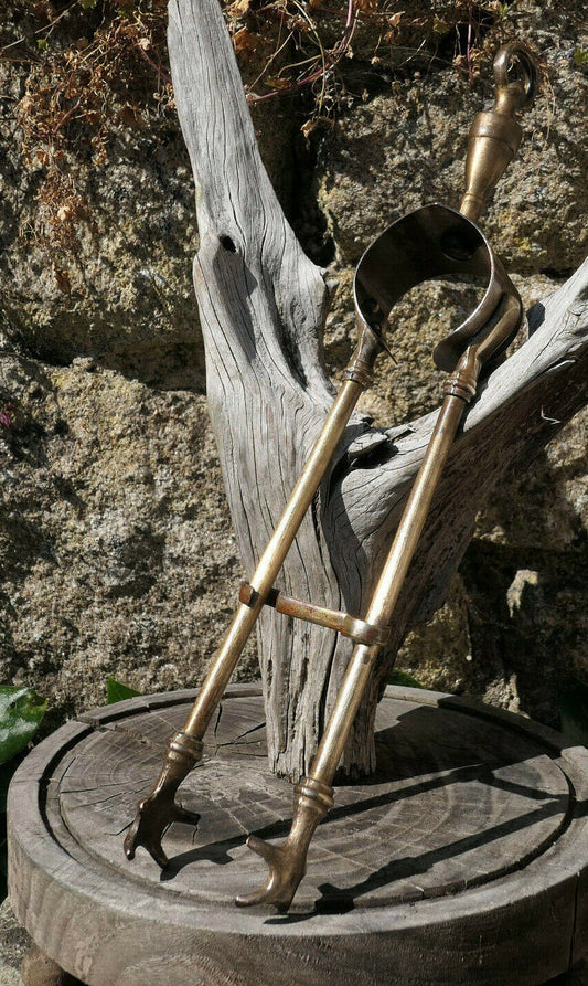 ANCIENNE PINCE A CHARBON OLD CHARCOAL CLAMP METAL TOOL