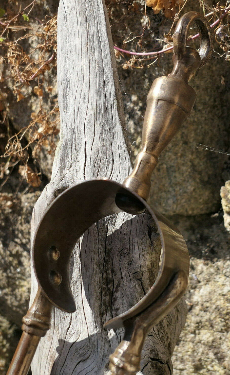 OLD CHARCOAL CLAMP METAL TOOL