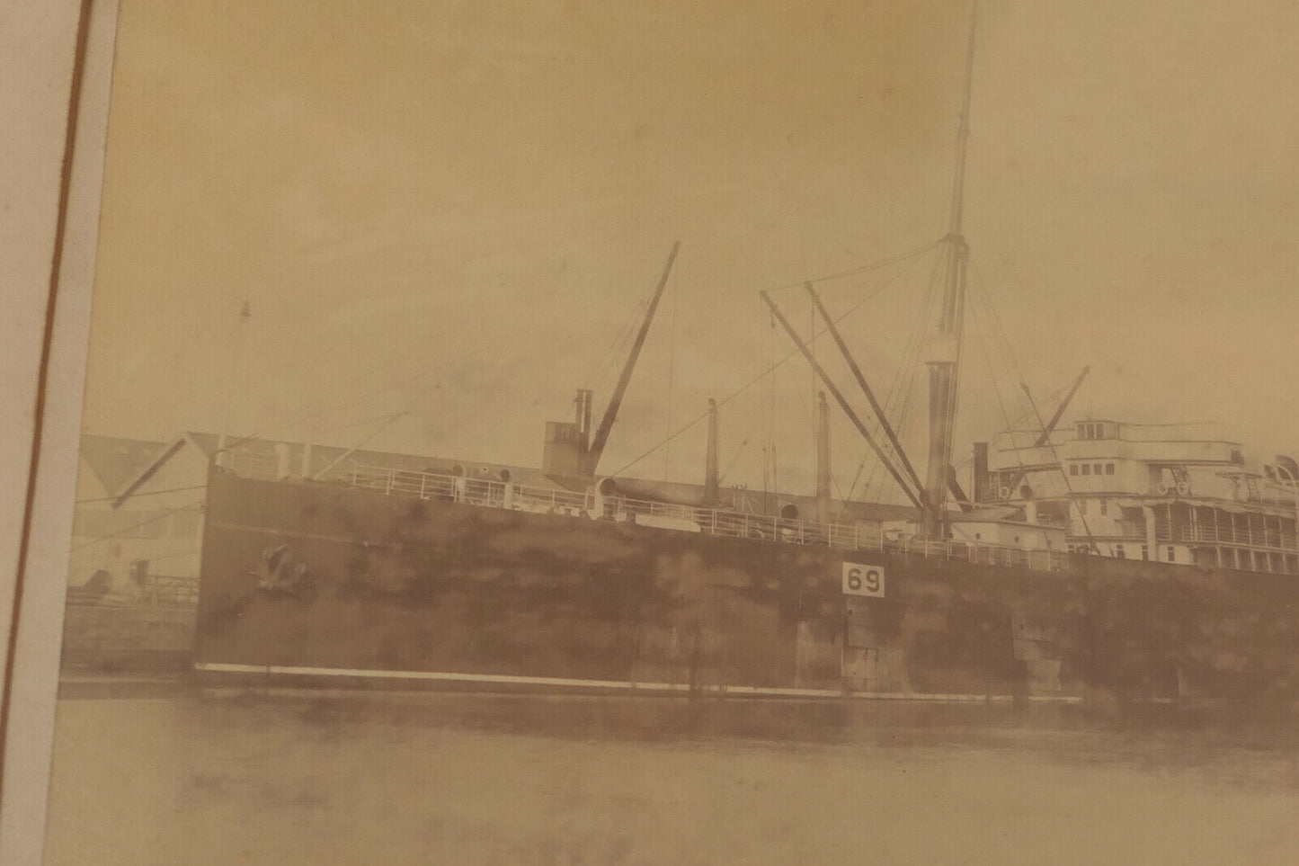 ANCIENNE PHOTOGRAPHIE BATEAU 1907 S.S. CANADA BOAT SHIP OLD PHOTOGRAPHY 15x27