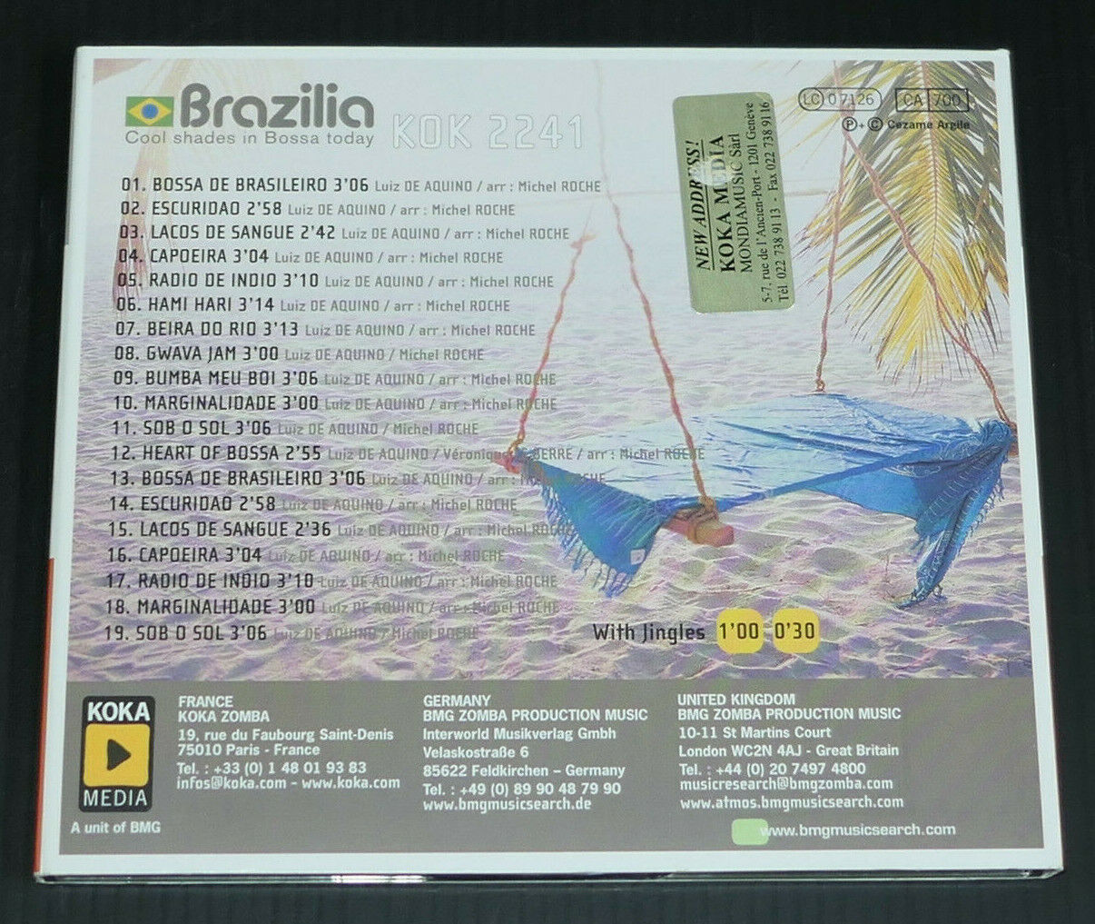 CD BRAZILIA / COOL SHADES IN BOSSA TODAY / KOKA MEDIA 2241