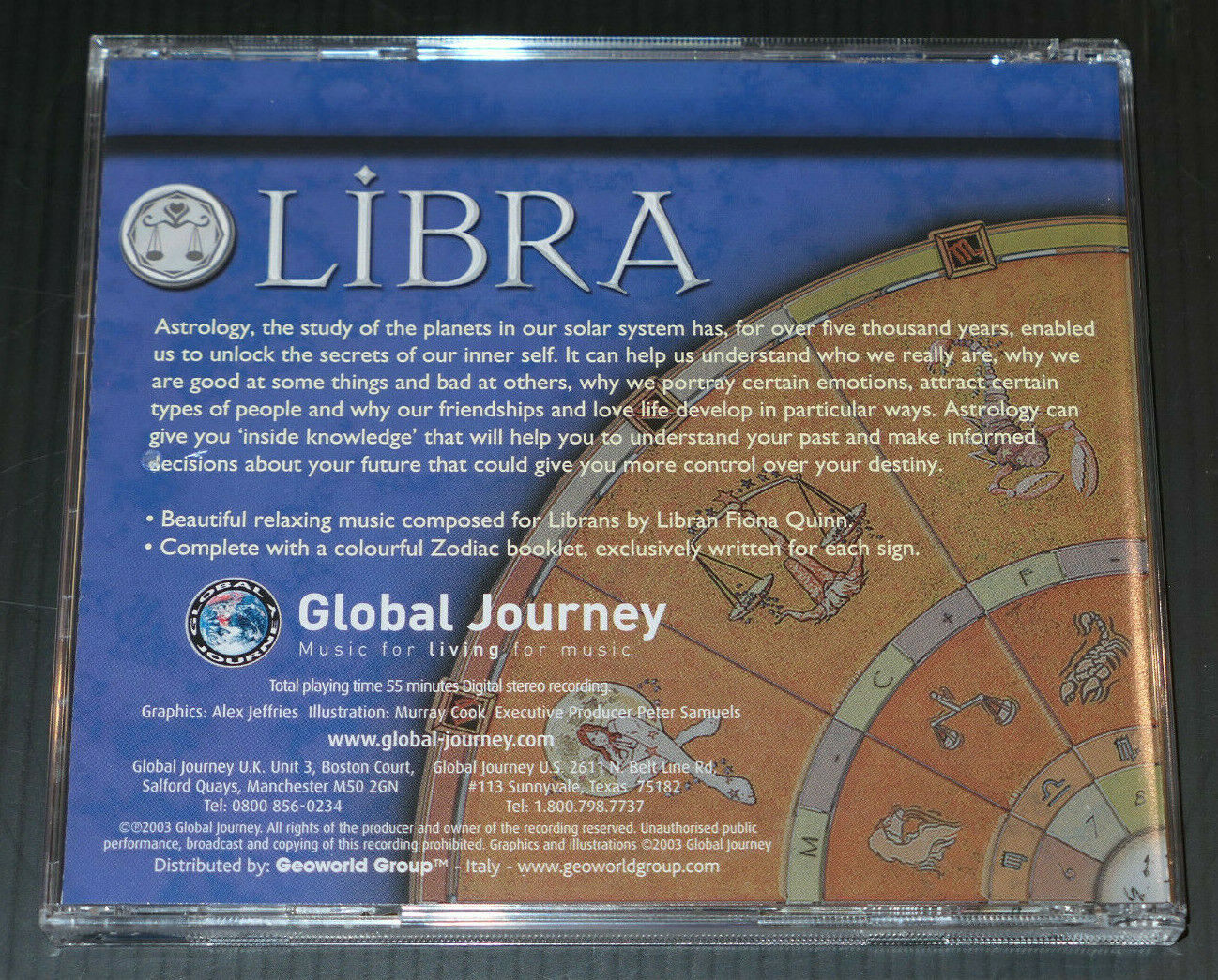CD GLOBAL JOURNEY / LIBRA / RELAXING MUSIC COMPOSED FOR LIBRANS