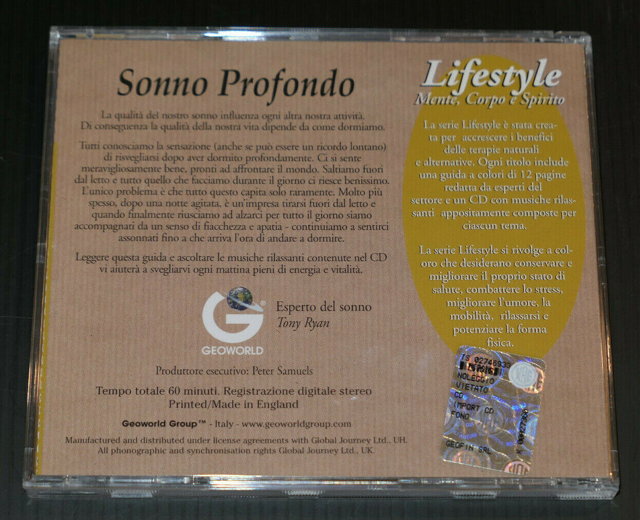 CD SONNO PROFONDO / LIFESTYLE GEOWORLD