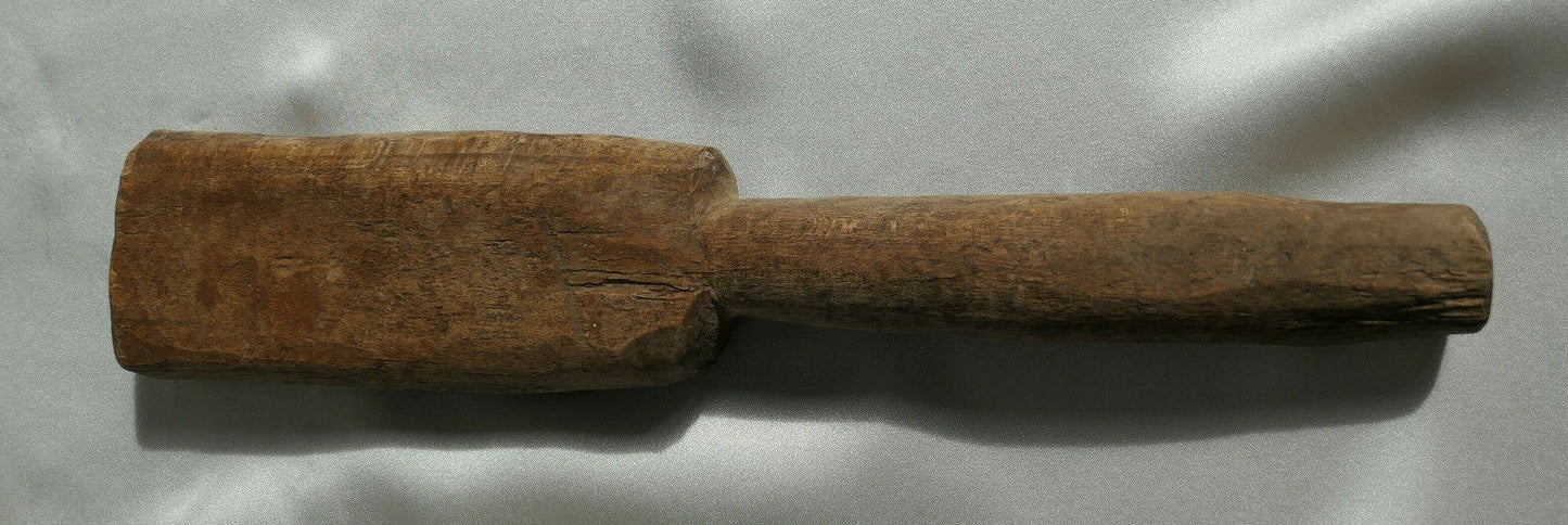 ANCIEN BATTOIR EN BOIS LINGE LAVANDIERE ART POPULAIRE DEBUT XXe