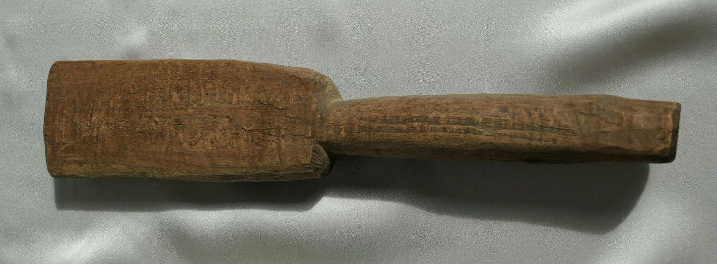 ANCIEN BATTOIR EN BOIS LINGE LAVANDIERE ART POPULAIRE DEBUT XXe