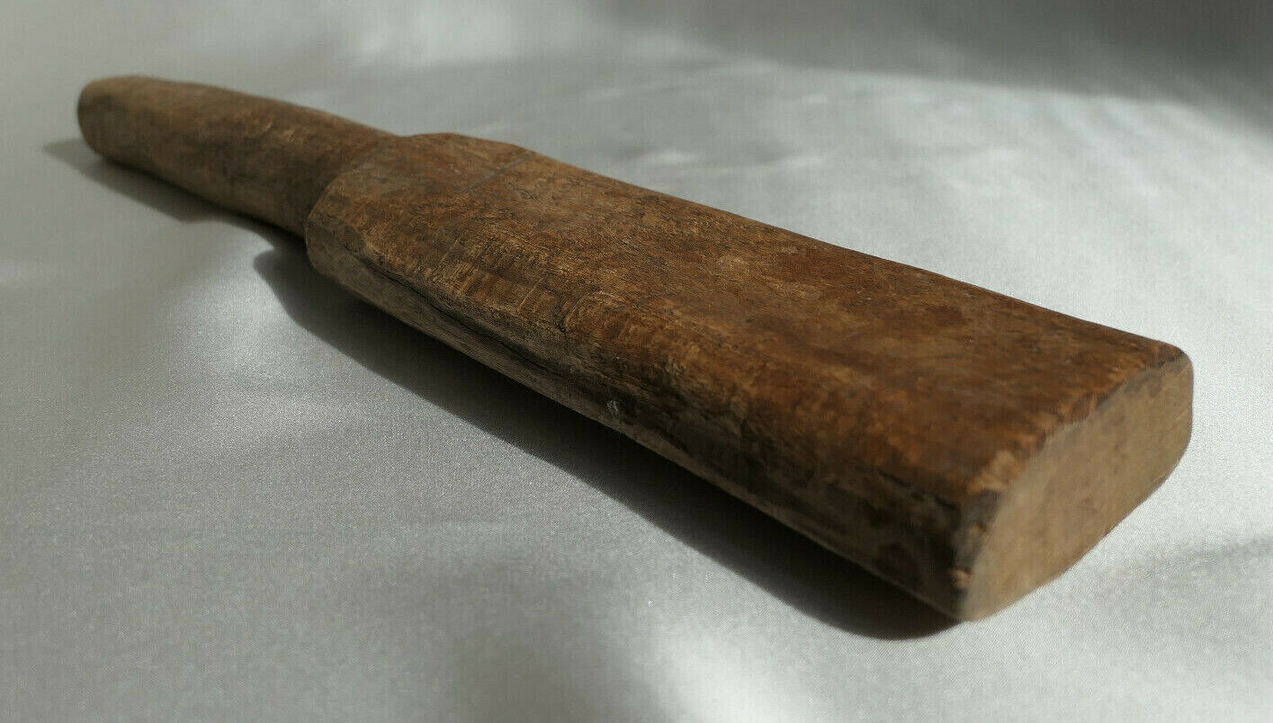 ANCIEN BATTOIR EN BOIS LINGE LAVANDIERE ART POPULAIRE DEBUT XXe