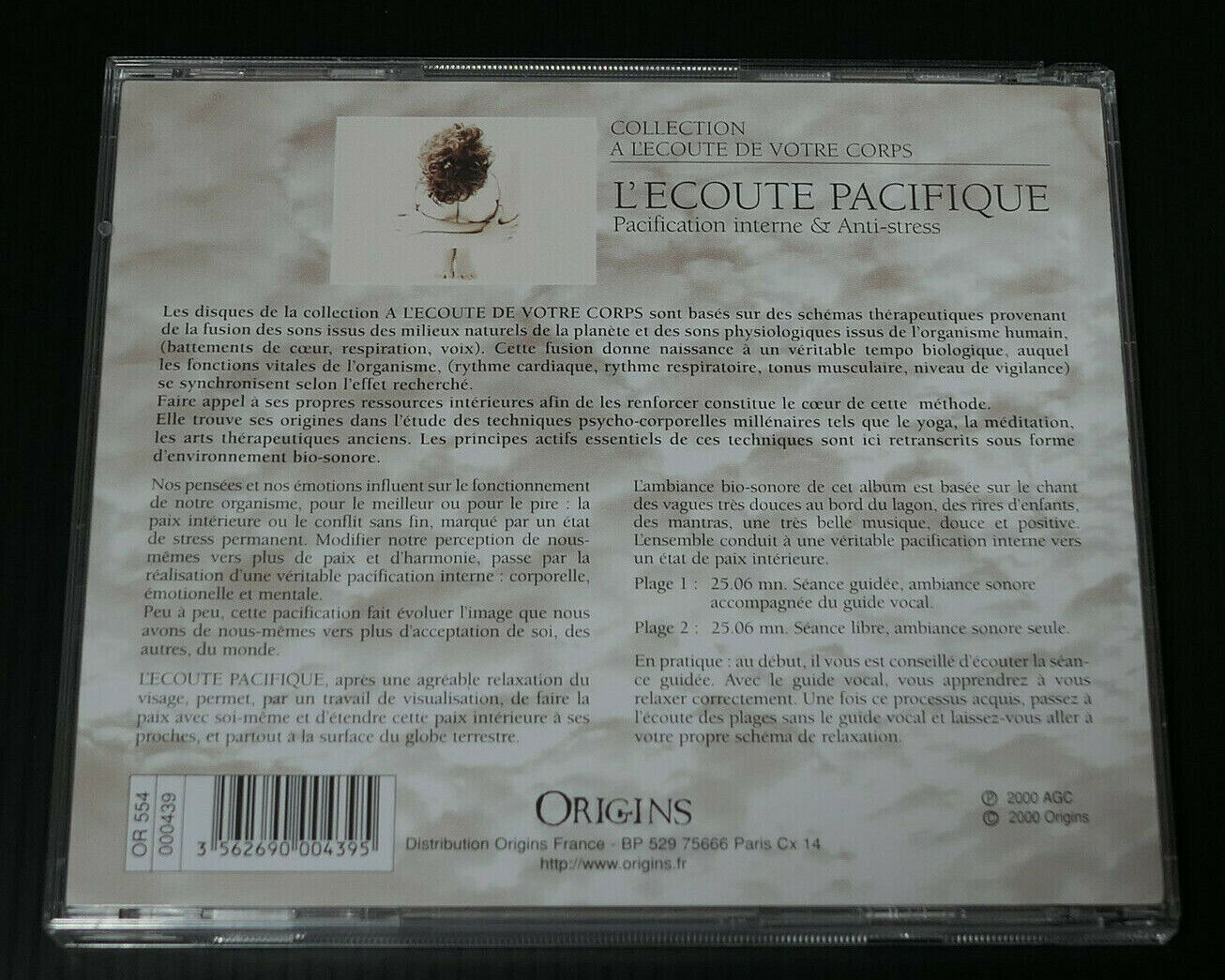 CD L'ECOUTE PACIFIQUE VOL. 5 / PACIFICATION INTERNE & ANTI-STRESS / ORIGINS 2000