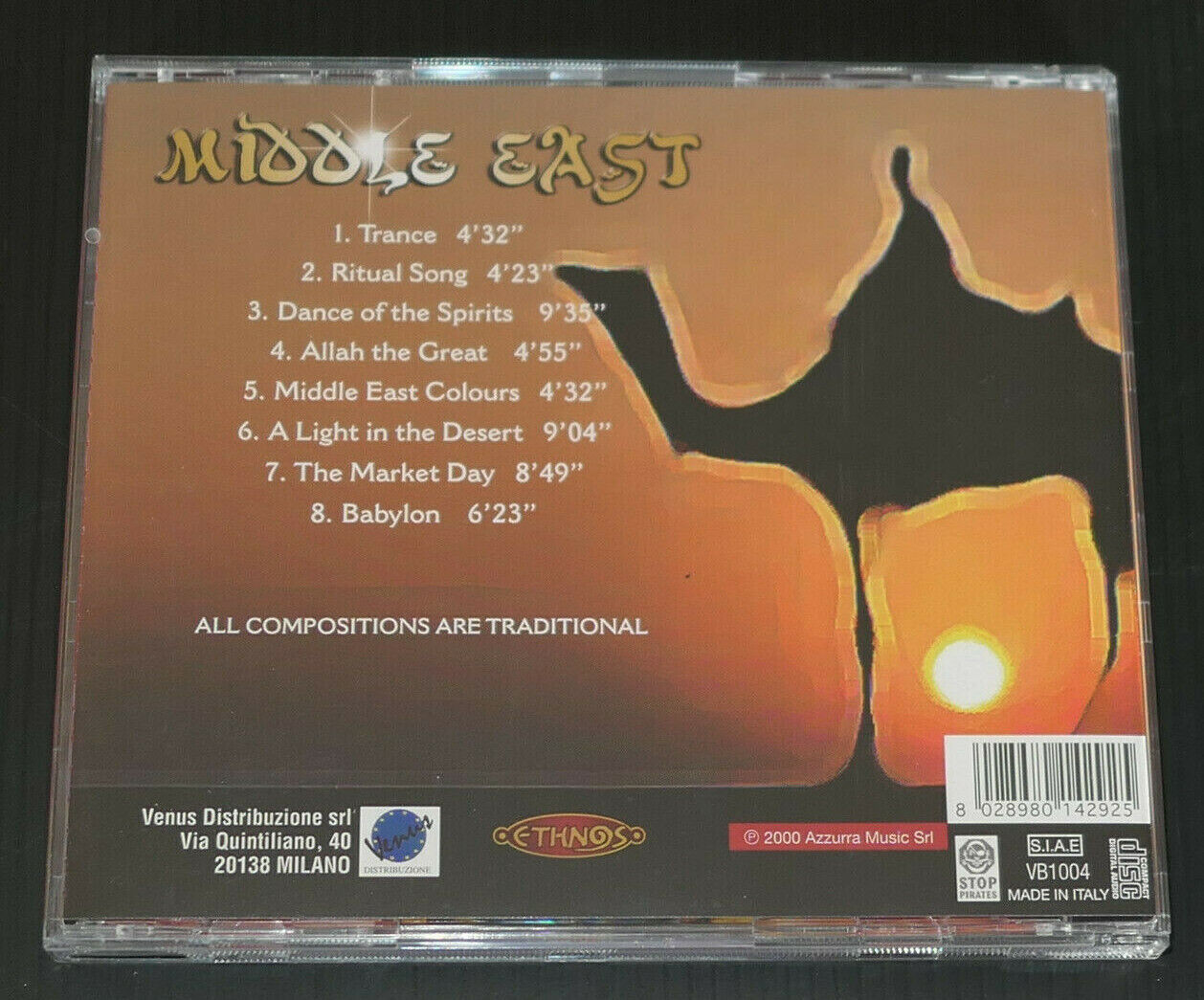 CD MIDDLE EAST / 8 TITRES / ETHNOS 2000