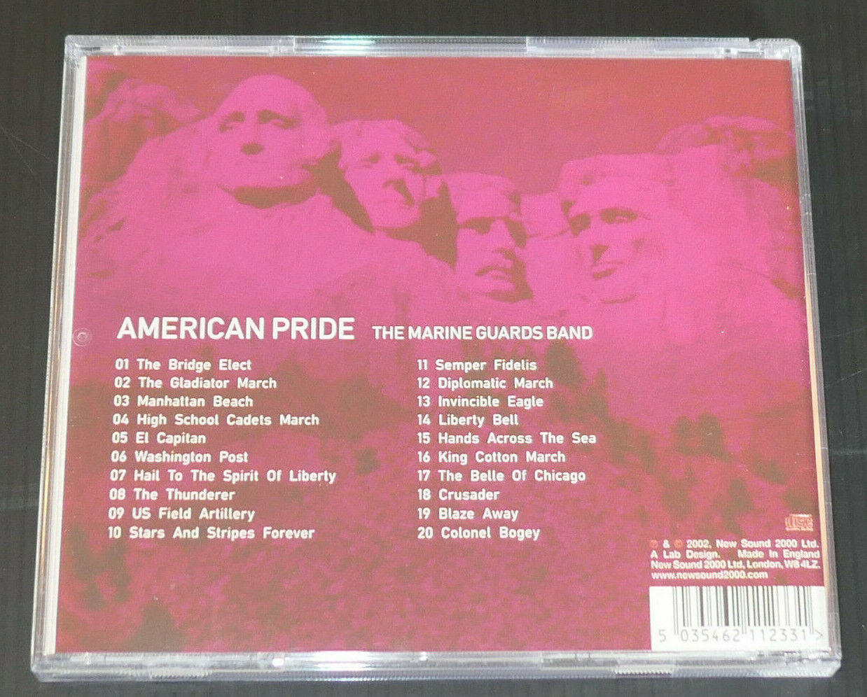 CD AMERICAN PRIDE / THE MARINE GUARDS BAND / 20 TITRES / 2002