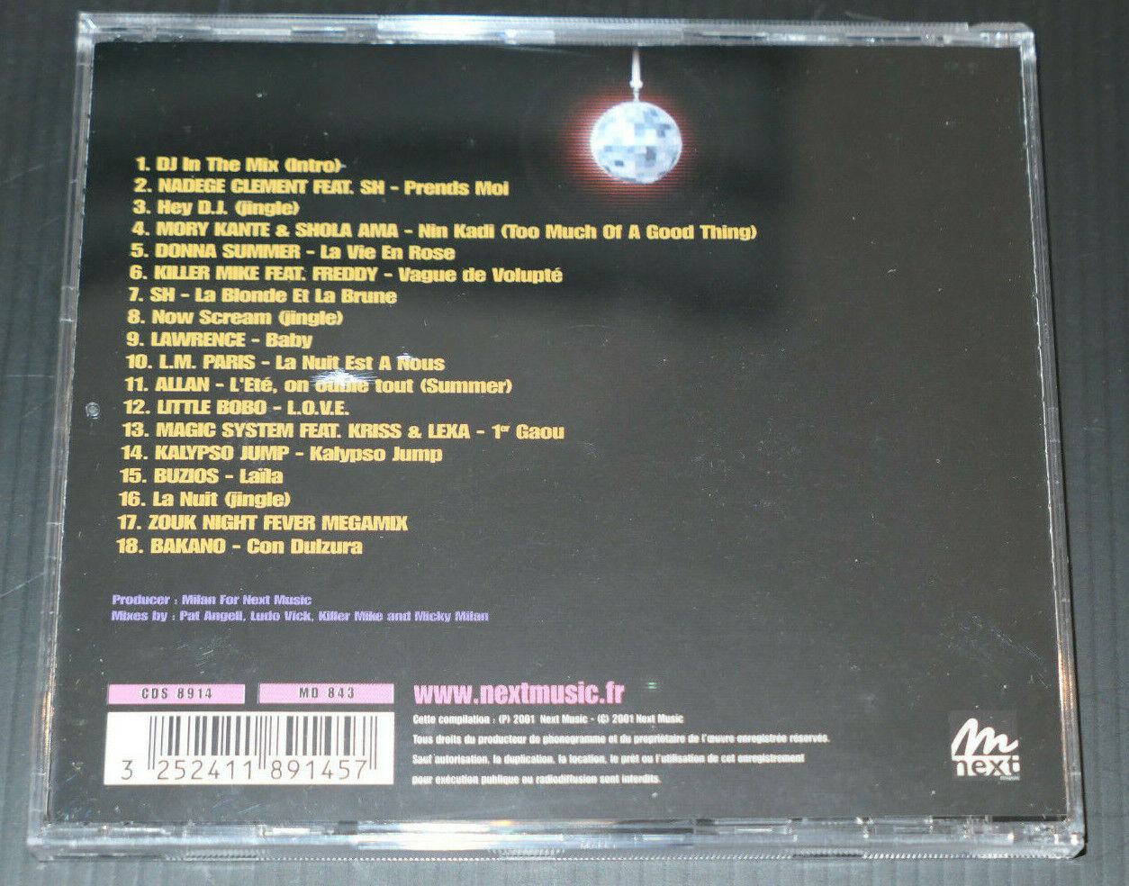CD NIGHT CLUB FEVER / LA NUIT EST A NOUS / COMPILATION 2001