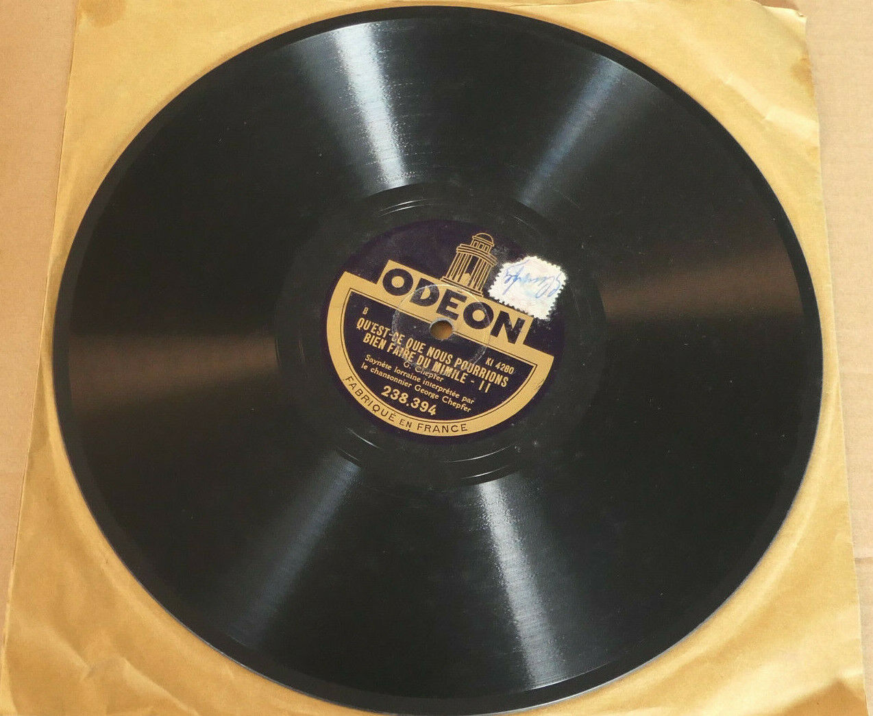 78T 78RPM GEORGE CHEPFER / ODEON 238394