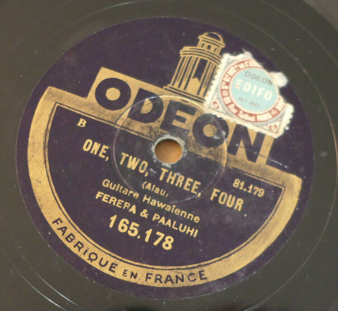 78T 78RPM FERERA & PAALUHI / SWEET HAWAIIAN MOONLIGHT / ODEON 165178