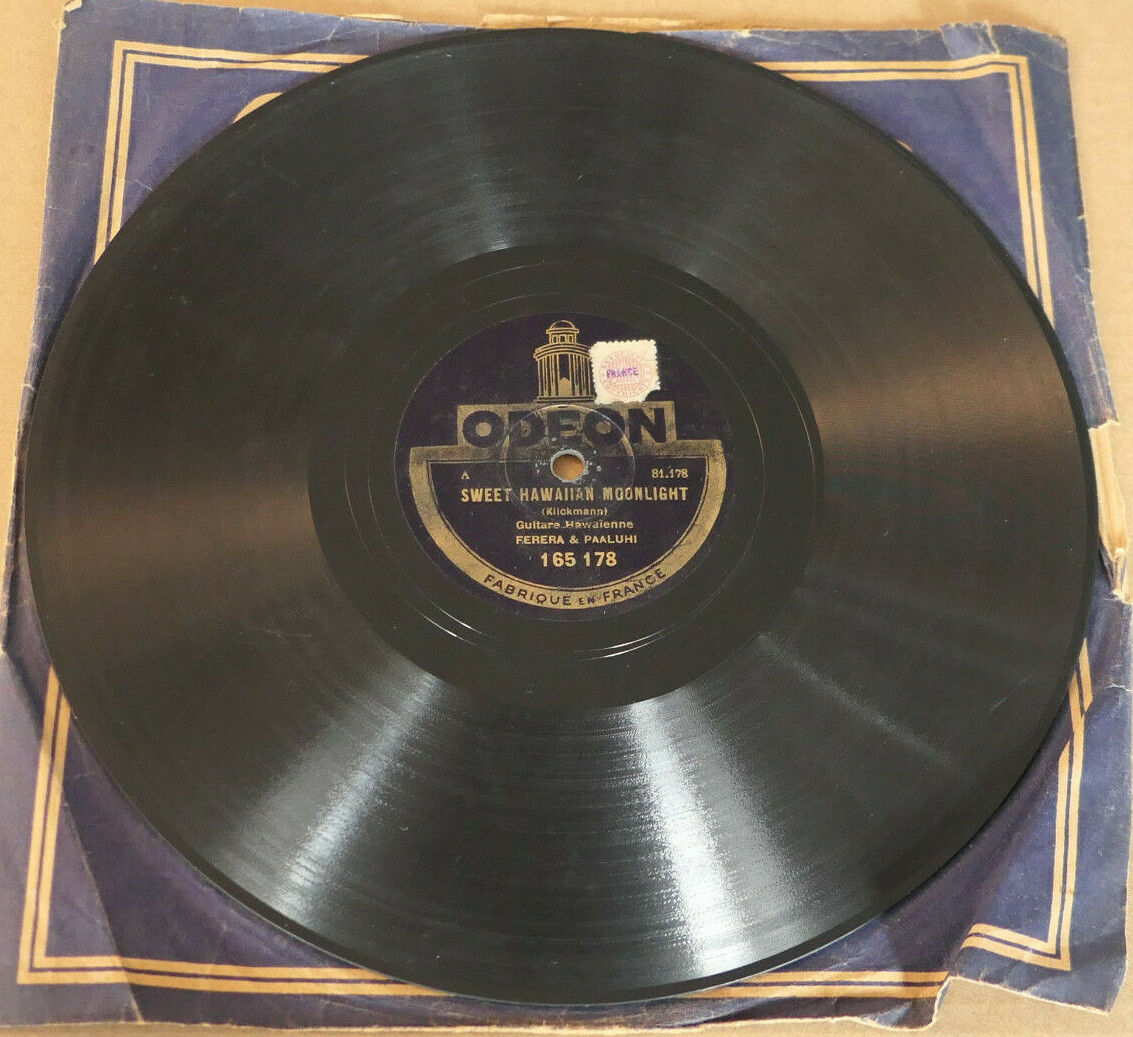78T 78RPM FERERA & PAALUHI / SWEET HAWAIIAN MOONLIGHT / ODEON 165178