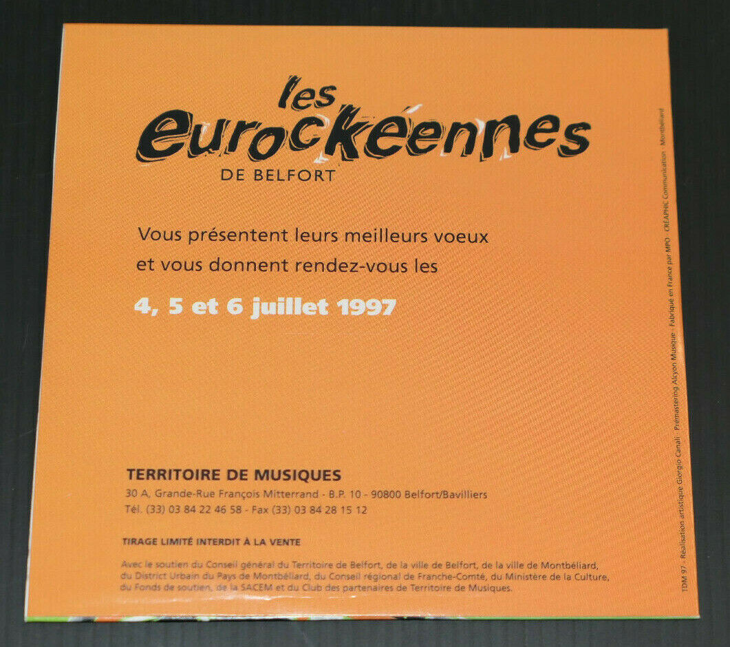 CD PROMO LES EUROCKEENNES DE BELFORT 1997