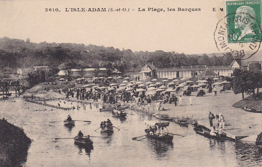 CARTE POSTALE ANCIENNE CPA L'ISLE-ADAM LA PLAGE LES BARQUES