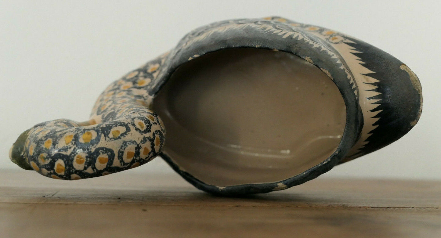 ANCIENNE FAIENCE DE QUIMPER HENRIOT CYGNE SWAN CIRCA 1930
