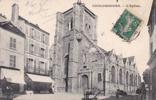 CARTE POSTALE ANCIENNE CPA 77 COULOMMIERS L'EGLISE (1907)