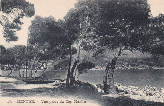 CARTE POSTALE ANCIENNE CPA MENTON VUE PRISE DU CAP MARTIN