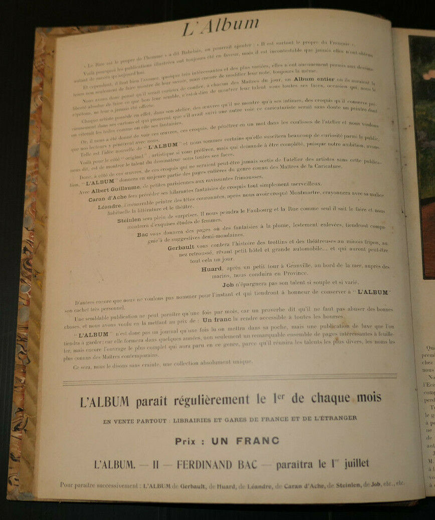 L'ALBUM / RELIURE DE 15 NUMEROS 1901-1902 + ALBUM FORAIN (TALMEYR)
