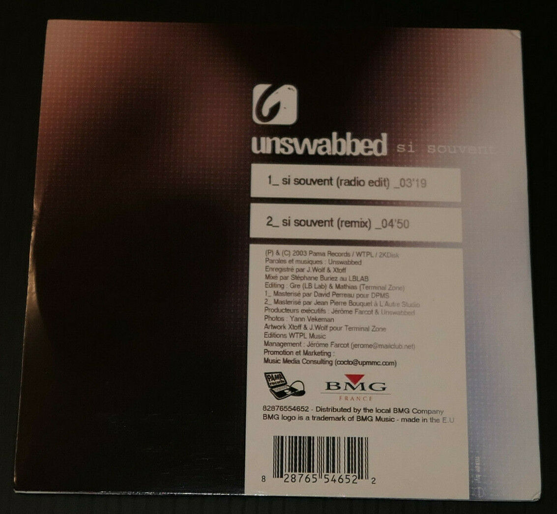 CD 2 TITRES UNSWABBED / SI SOUVENT / 2003