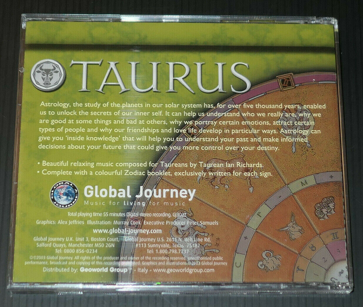 CD GLOBAL JOURNEY / TAURUS / RELAXING MUSIC COMPOSED FOR TAUREANS