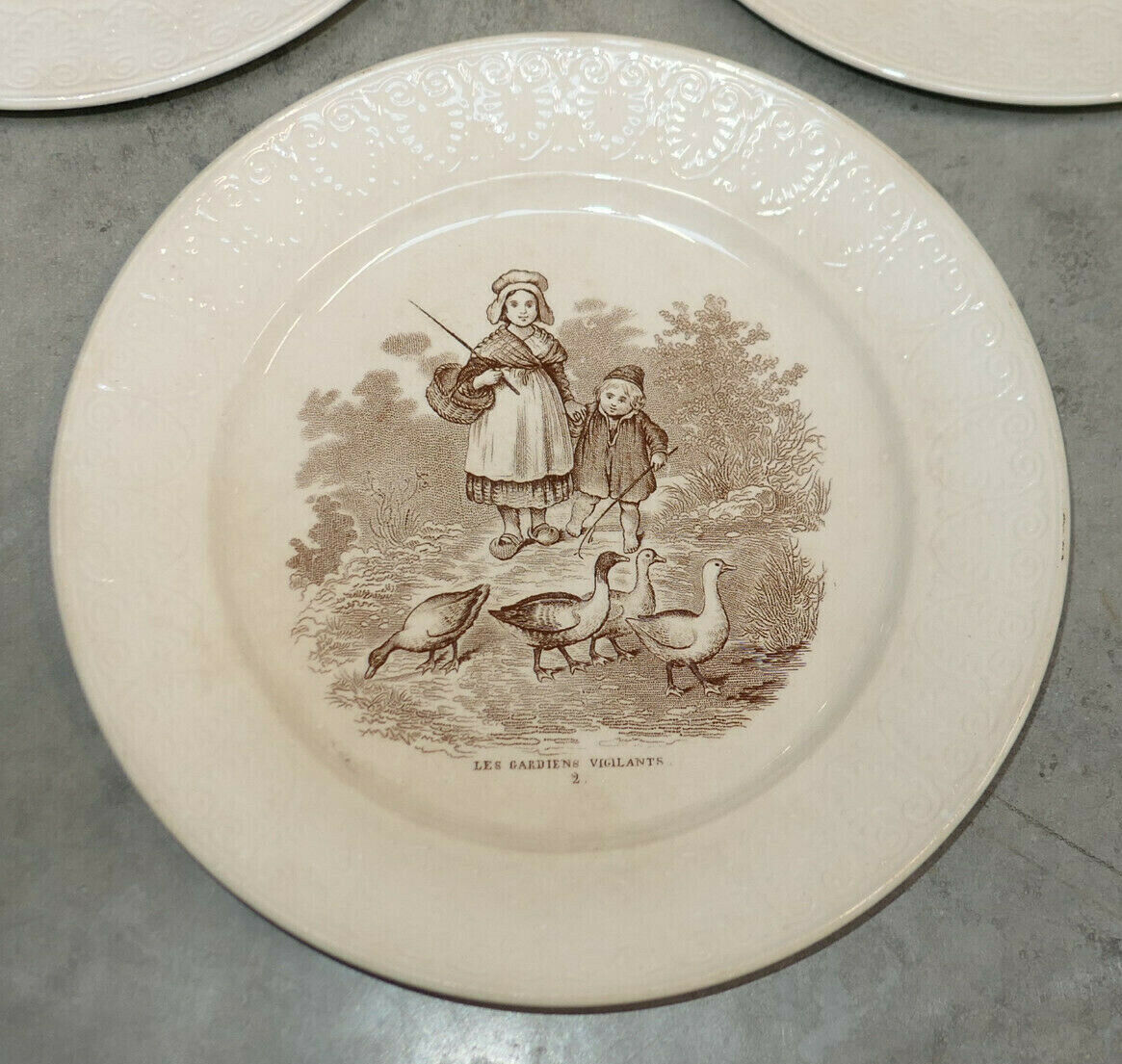 SET OF 5 SMALL PLATES BOCH FRERES KERAMIS