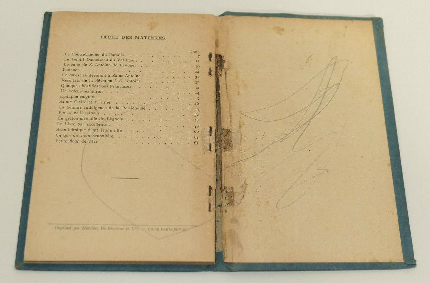 LE CONTREBANDIER DU PARADIS / DESCLEE DE BROUWER & CIE / SOCIETE SAINT AUGUSTIN