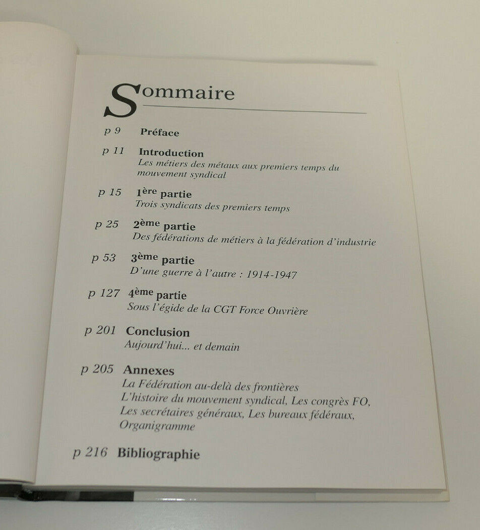 LES METALLOS EN LEUR SIECLE / OUVRIERS METALLURGIE METIER / PLEIADES 1996