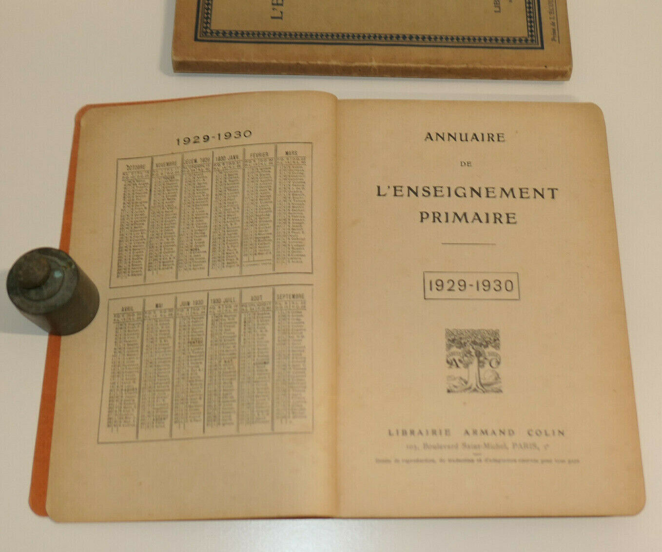 ANNUAIRE DE L'ENSEIGNEMENT PRIMAIRE 1928 1929 1930 / ARMAND COLIN
