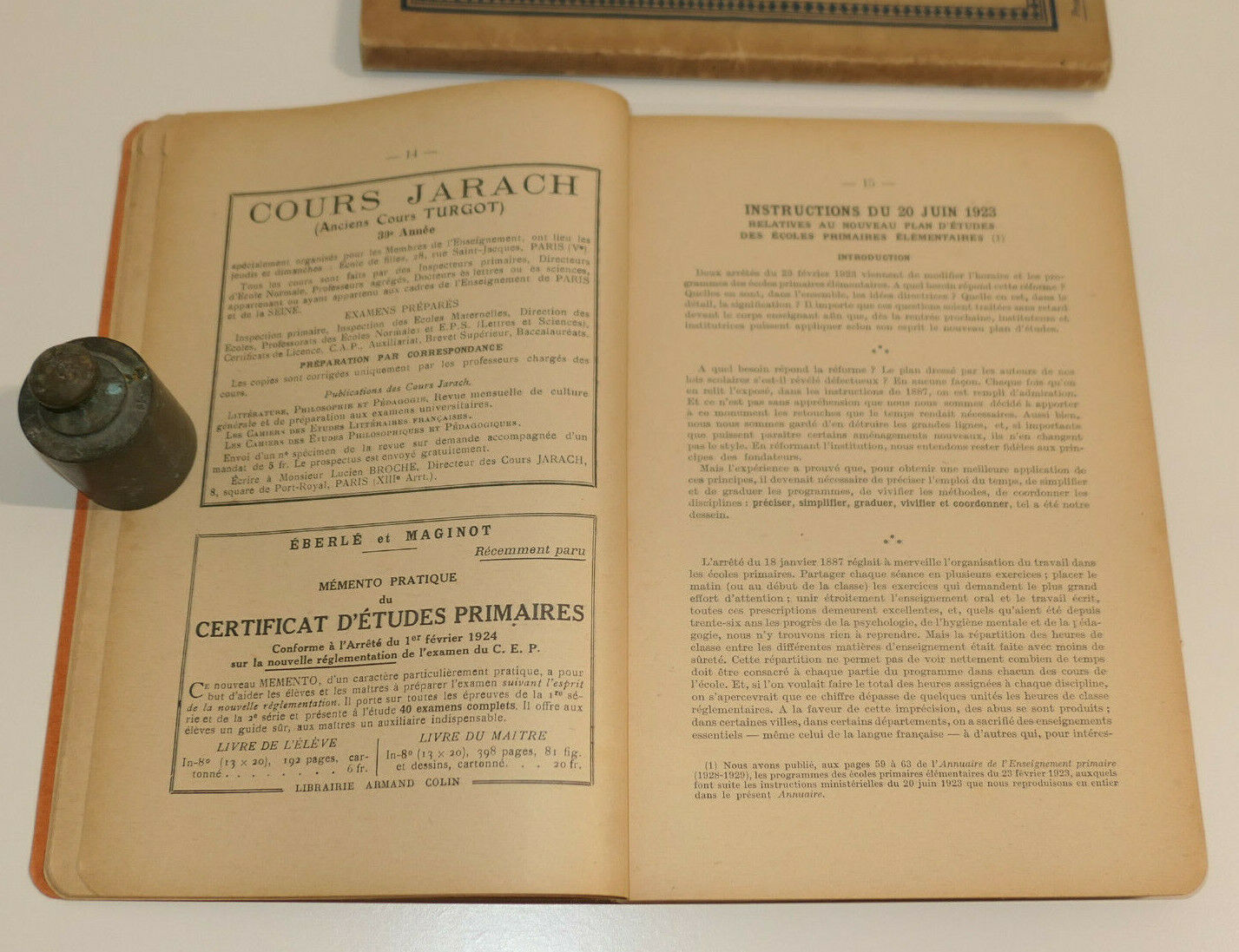 ANNUAIRE DE L'ENSEIGNEMENT PRIMAIRE 1928 1929 1930 / ARMAND COLIN
