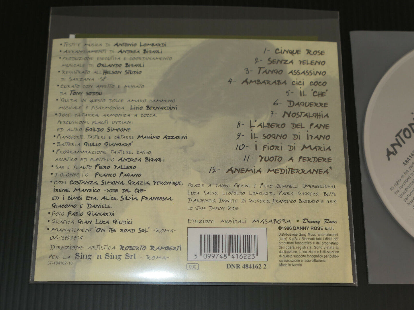 CD ANTONIO LOMBARDI / CINQUE ROSE / 1996