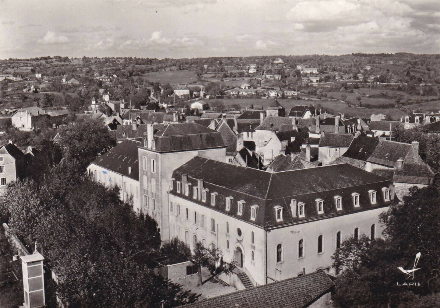 CPSM BLACK & WHITE POSTCARD / GRAMAT LOT ST-CHARLES RETIREMENT HOME