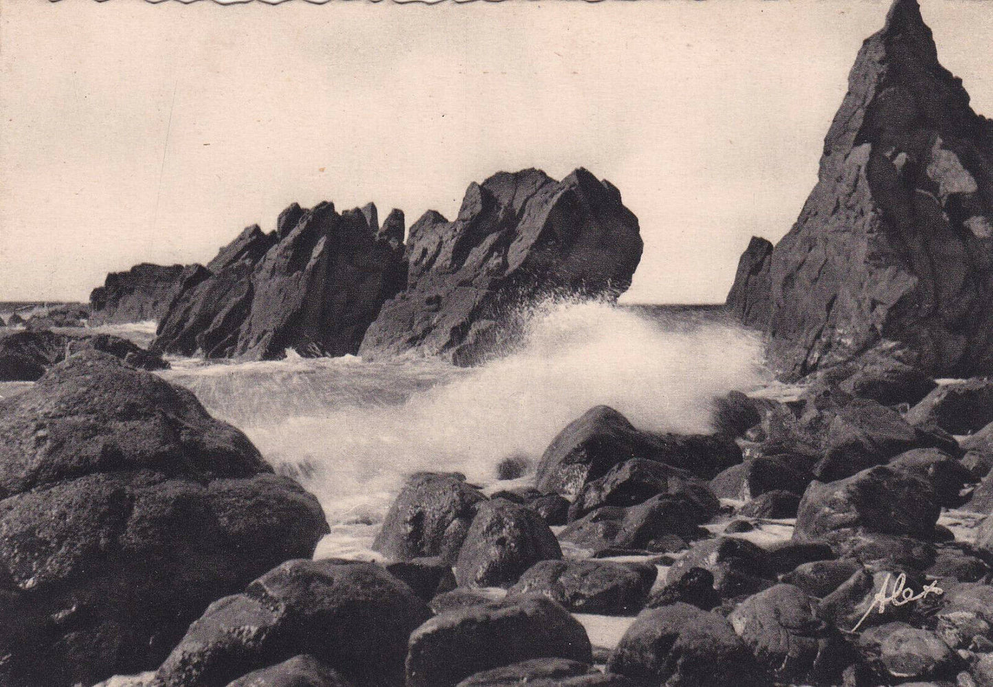 SURROUNDINGS OF CHERBOURG / PRETTY SERIES OF 9 CPSM BLACK & WHITE POSTCARDS ALEX