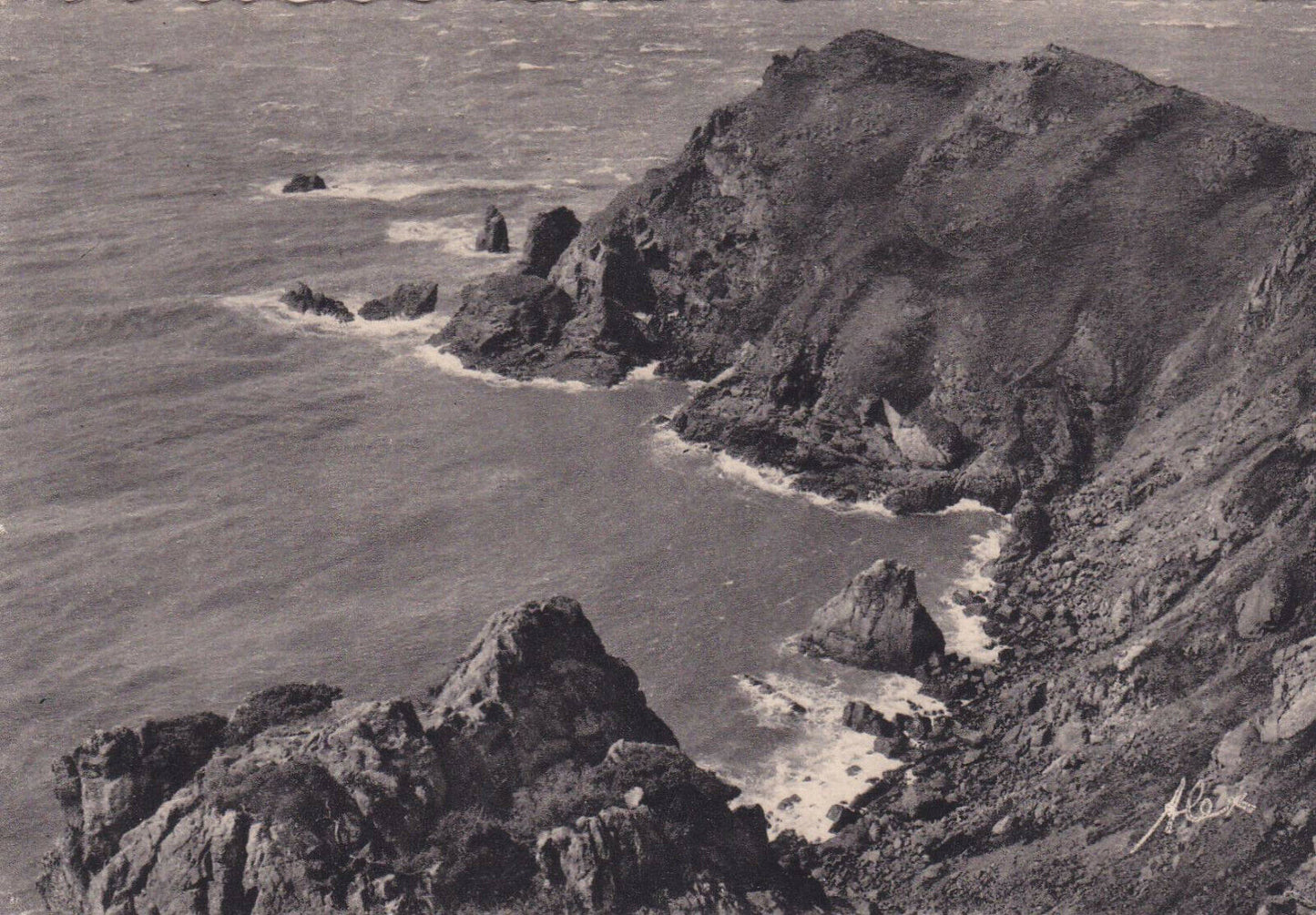 SURROUNDINGS OF CHERBOURG / PRETTY SERIES OF 9 CPSM BLACK & WHITE POSTCARDS ALEX