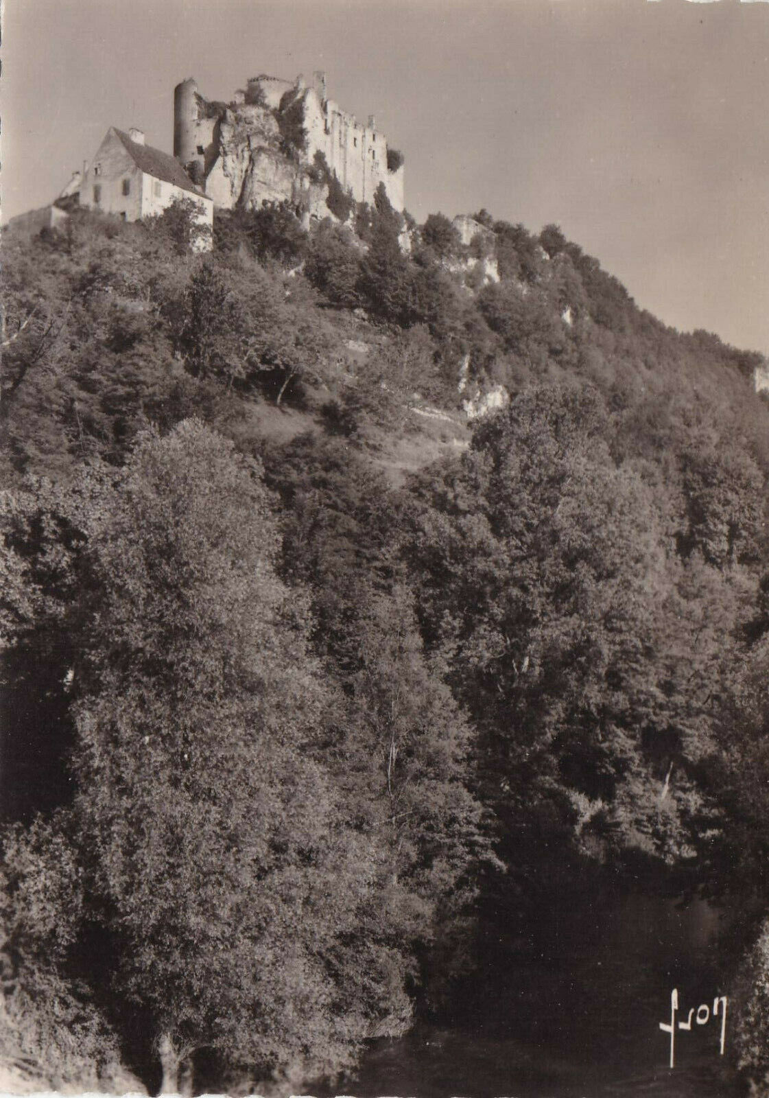 CARTE POSTALE CPSM NOIR & BLANC / CASTELNAUD-FAYRAC RUINES DU CHATEAU DORDOGNE