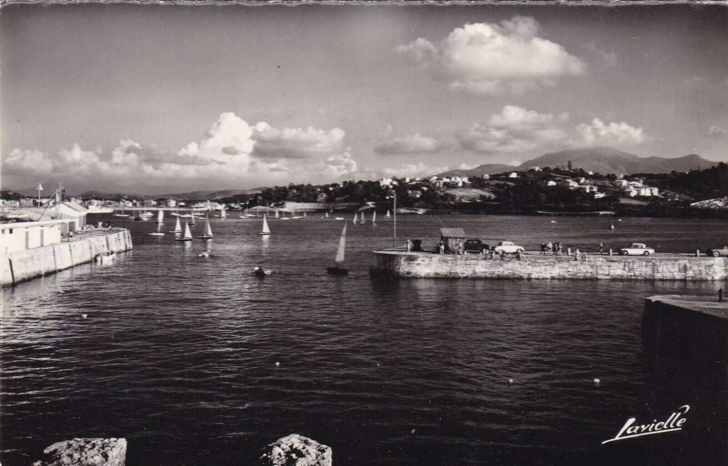 CARTE POSTALE CPSM NOIR ET BLANC / CIBOURE SOCOA LE PORT (1962)
