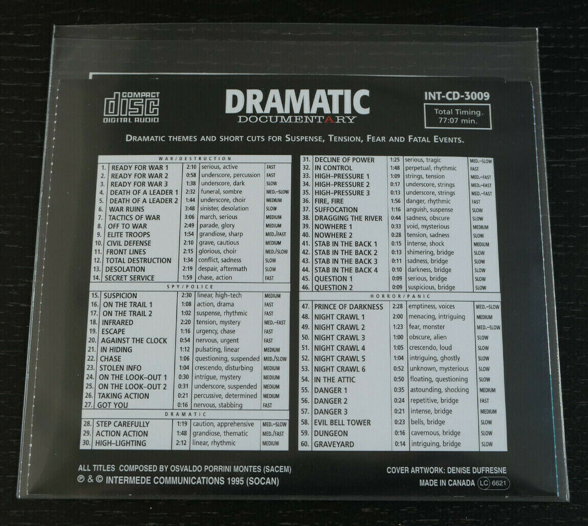 CD DRAMATIC DOCUMENTARY / INTERMEDE 3009